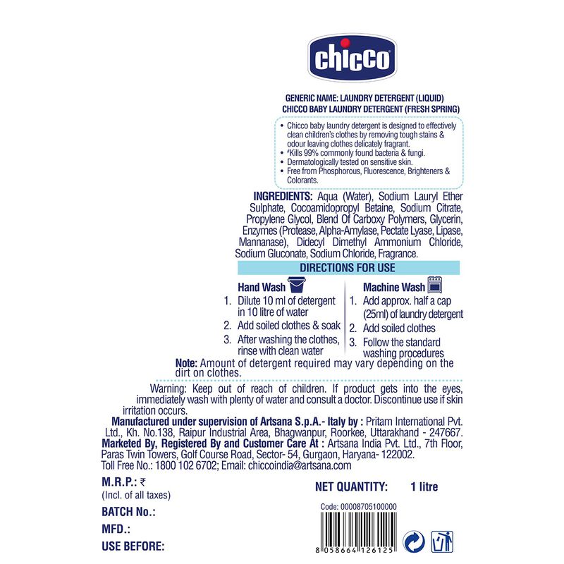 Baby Laundry Detergent (Fresh Spring) (1L) image number null